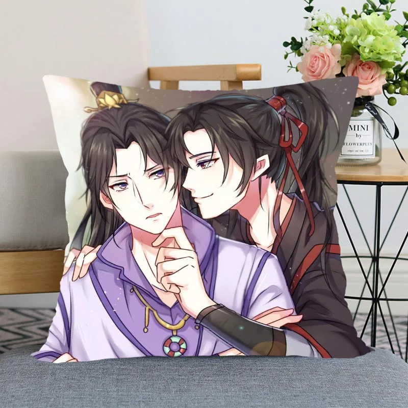 

Mo Dao Zu Shi Anime Pillow Cover for Bedroom Home Office Decorative Pillowcase 3D Zipper Pillow-case Soft No Fade Harajuku Style