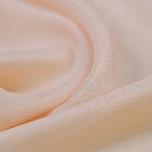 Jacquard concave-convex style silk cotton blended fabric beige pink color SCT576 | Дом и сад