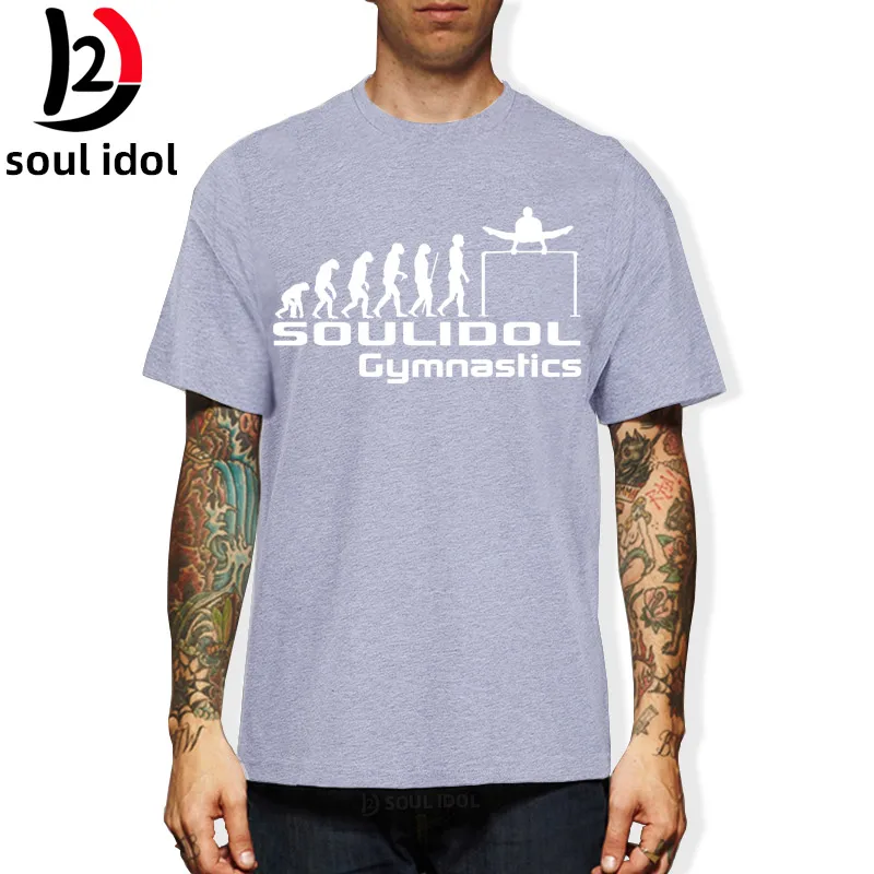 

D2 100% Cotton Custom Special Men Casual Short Sleeved Men Evolution Gymnastics Design Funny Shirt Top Tees T Shirt soul idol