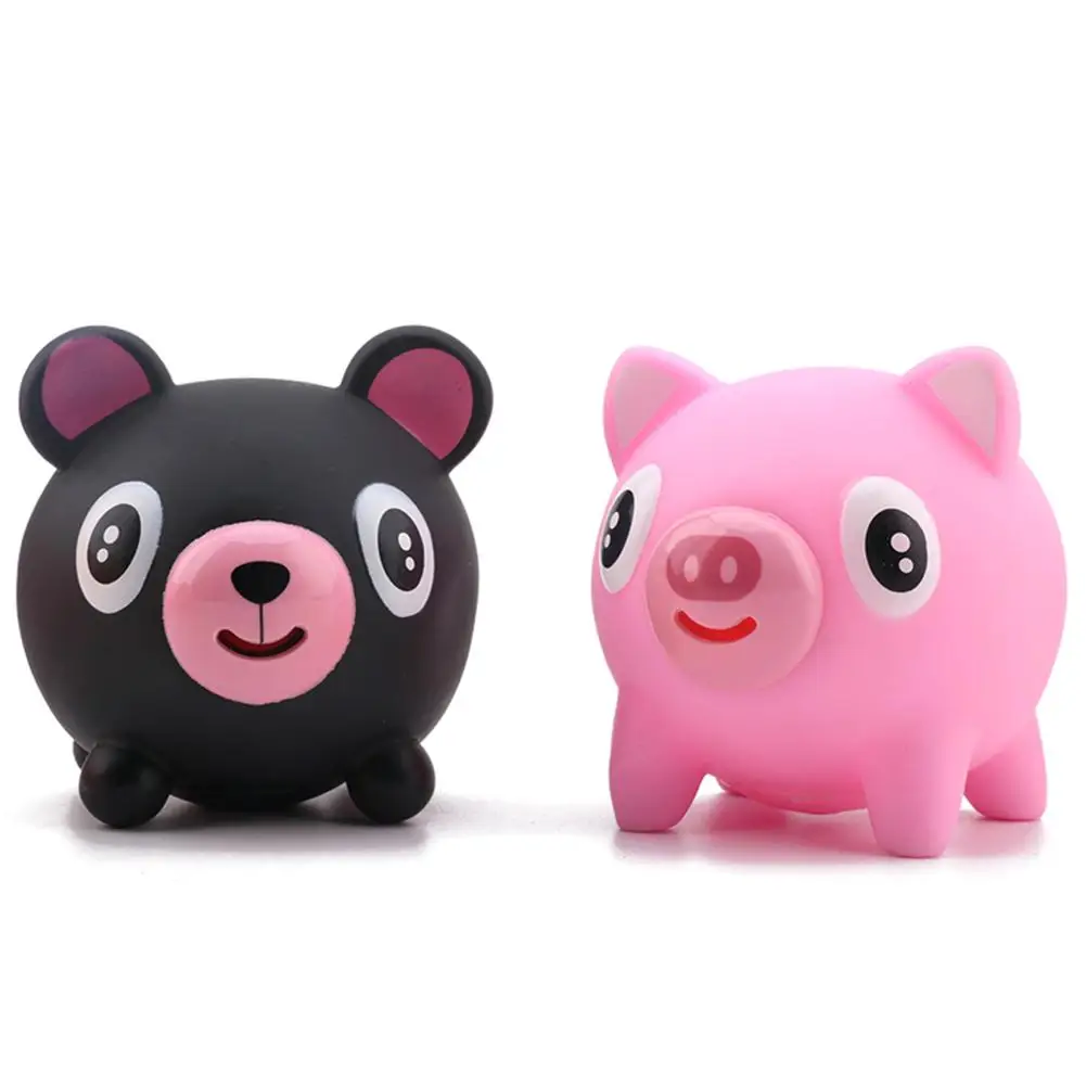 Creative Cute Animal Screaming Tongue Sticking Out Stress Reliever Toy Rabbit Tiger Pig Yellow Bear Black Vocal Doll | Игрушки и хобби