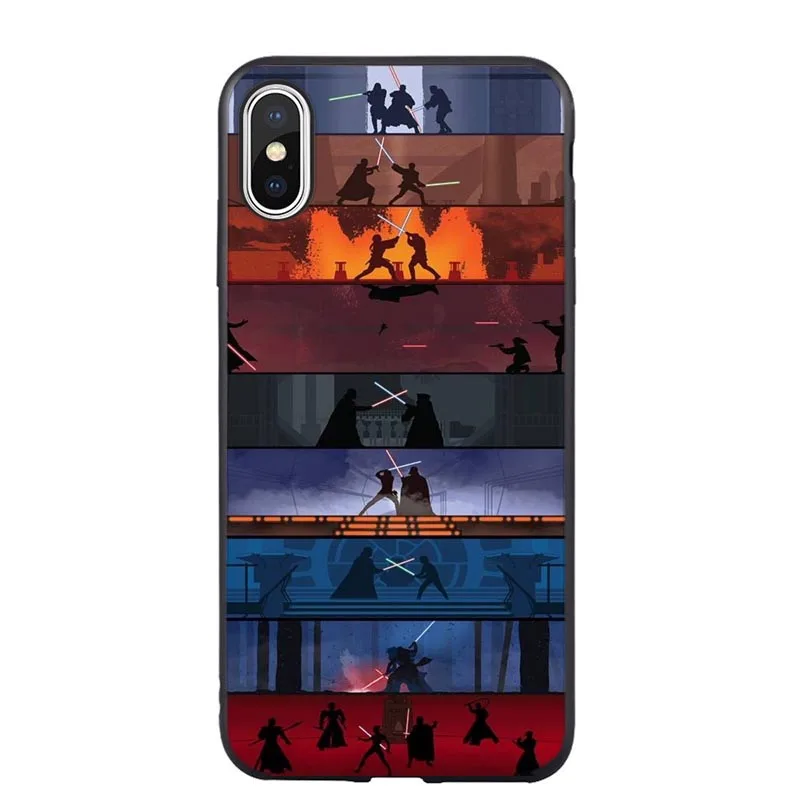 TPU Звездные войны BB8 штурмовик, Дарт Вейдер Мягкий силиконовый чехол для телефона чехол для iPhone 5 5S SE 6 6splus 7 8 Plus X XR XS MAX - Цвет: TPU
