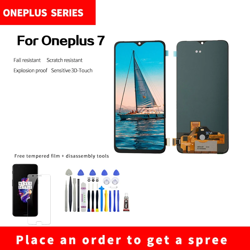 

For OnePlus 7 LCD Display Touch Panel Screen Digitizer Assembly High quality HD brand screen assembly with tools