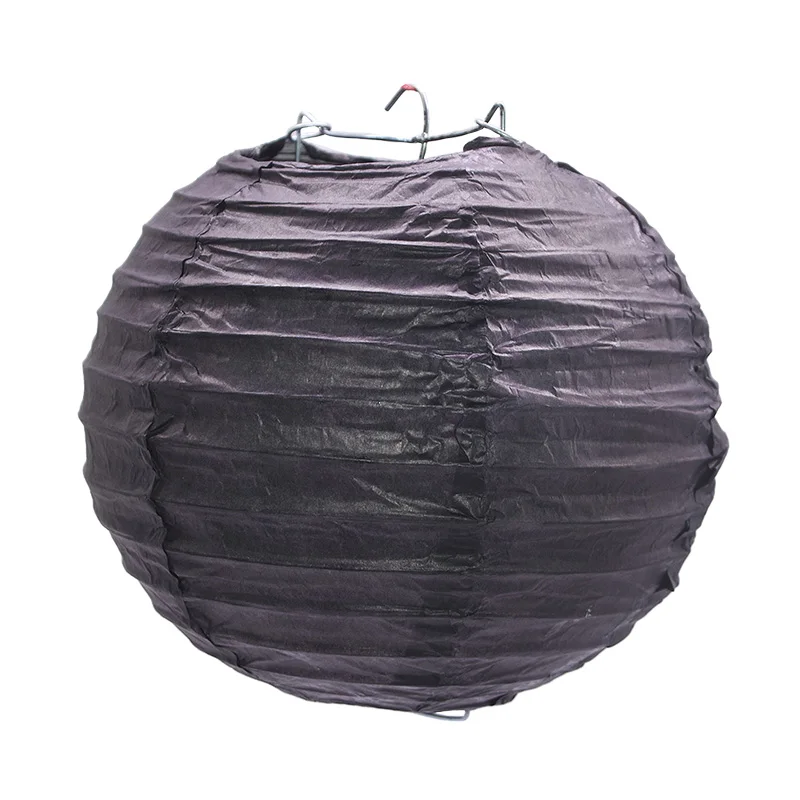 PL28 Black 1 шт. Круглый Китайский бумажный фонарь на день рождения, свадьбу, вечеринку, украшения, подарок, сделай сам, лампион, подвесной фонарь-шар вечерние принадлежности - Цвет: PL28 Black