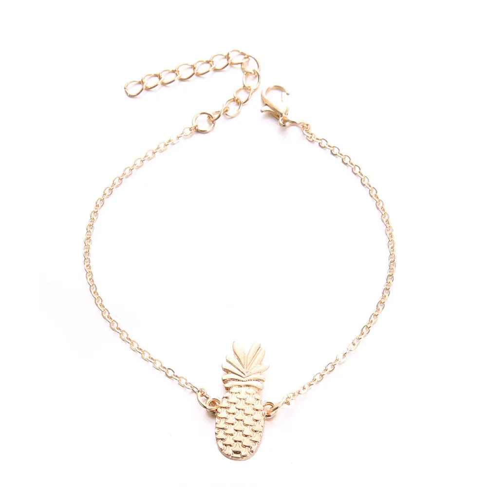 

Pineapple Anklet Bracelet Beach Section Anklets Beads Boho Fashion Foot Chain Gothic Jewelry For Women Initial