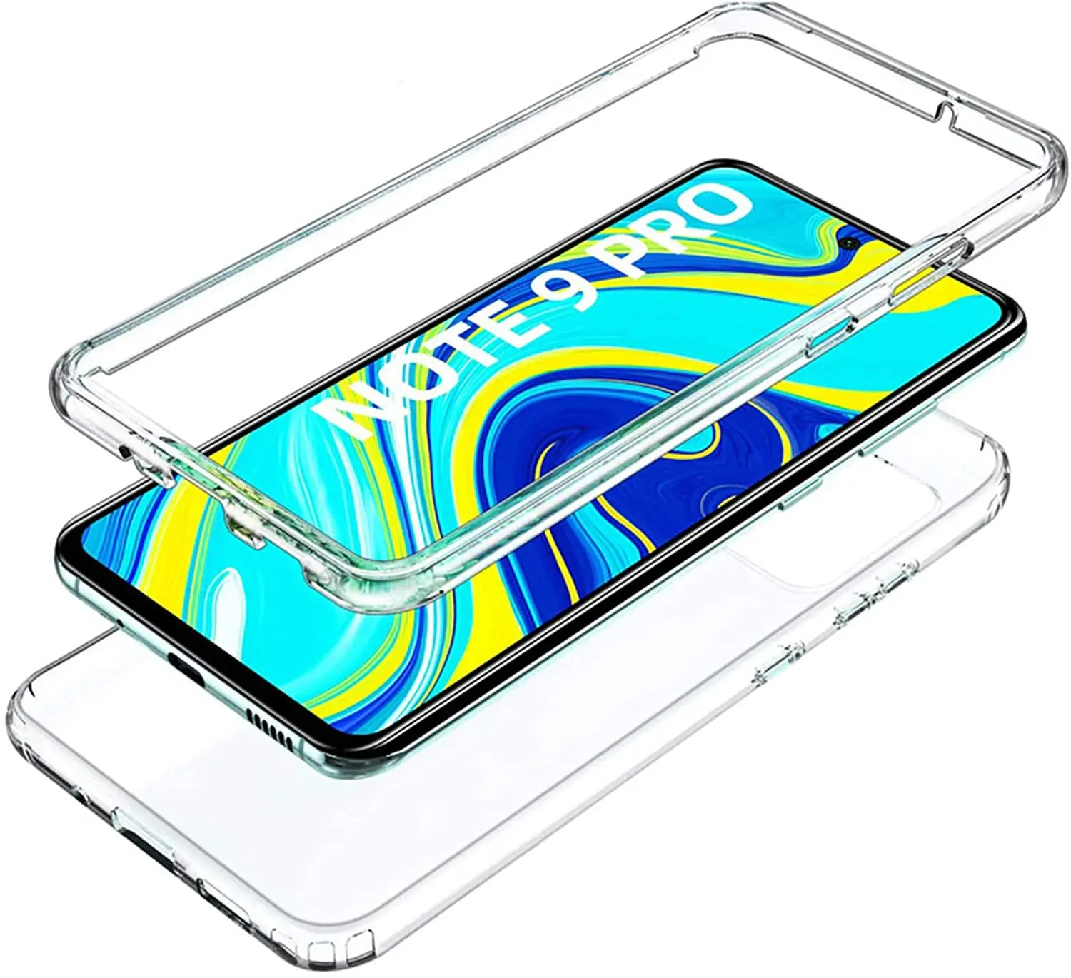 Двойной силиконовый чехол для Xiaomi Redmi Note 9 4G 7S 7 Pro 9i Poco C3 9C 9T 10X полностью закрытый