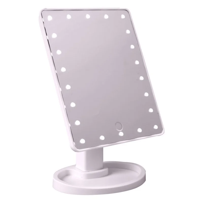 LED Touch Screen Makeup Mirror Professional Vanity Mirror With 22 LED Lights Beauty Adjustable 360 Countertop Degree Rotation