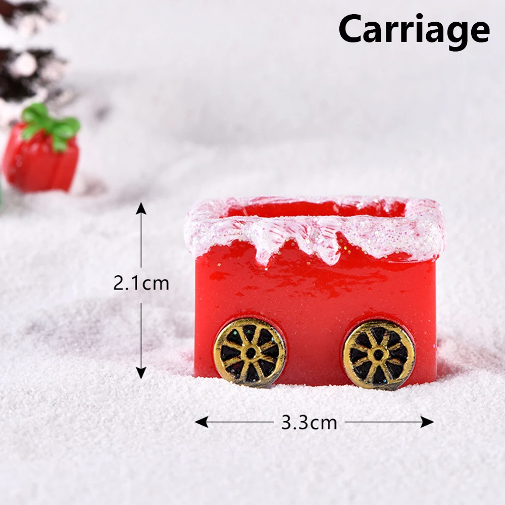 carriage 1 шт. Мини Рождественская миниатюрная карета орнамент подарок бонсай мини пейзаж Сказочный фигурки оленя Сад домашний Декор Аксессуары - Цвет: carriage