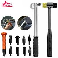 auto body dent removal repair hail hammer tap down tools with 9 pcs different size metal paintless dent removal tools