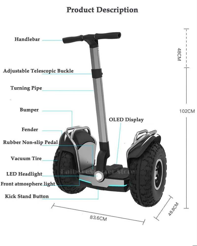 19 дюймов Смарт от оригинального производителя onlywheel в Китае(стандарты самокаты самобалансирующиеся электрические скутеры samsung Батарея 2400 Вт с толстыми покрышками для взрослых внедорожные ХОВЕРБОРДА