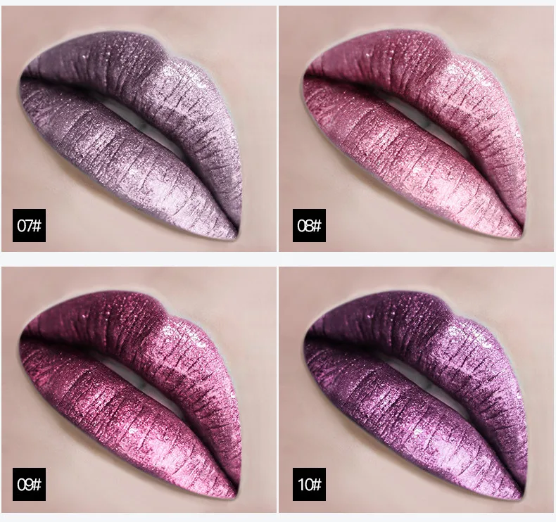 Pudaier жидкий Блестящий металлический блеск для губ 18 цветов водостойкий стойкий