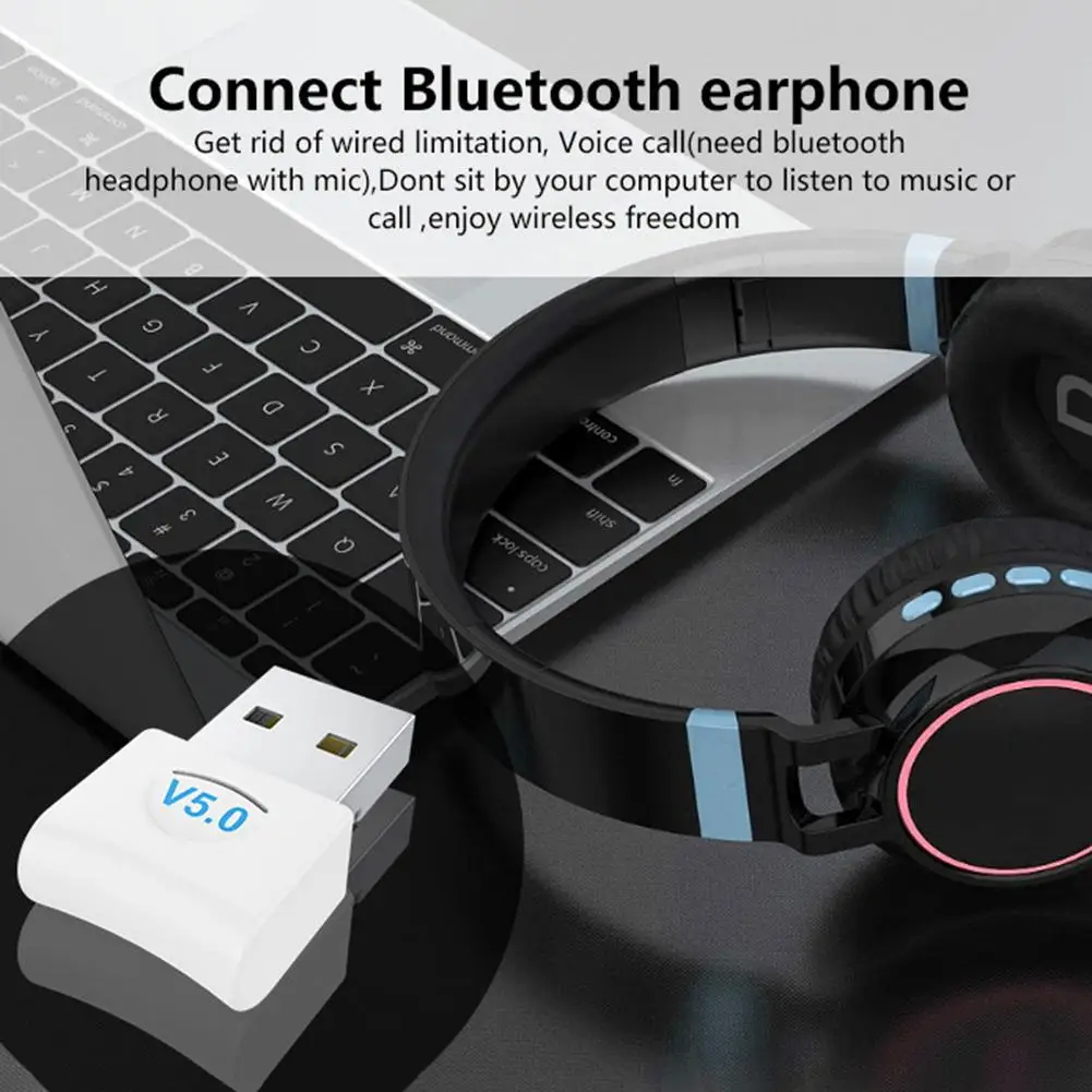 USB Bluetooth 5.0 Adapter Desktop Wireless WiFi Audio Receiver Transmitter Dongle for PS4 Computer Mouse Aux Speaker Music | Электроника