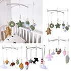 Мобиль для детской кроватки, погремушка, фетровая колокольчик с подвеской, Колокольчик для кровати, игрушки, подвесное украшение для детской комнаты