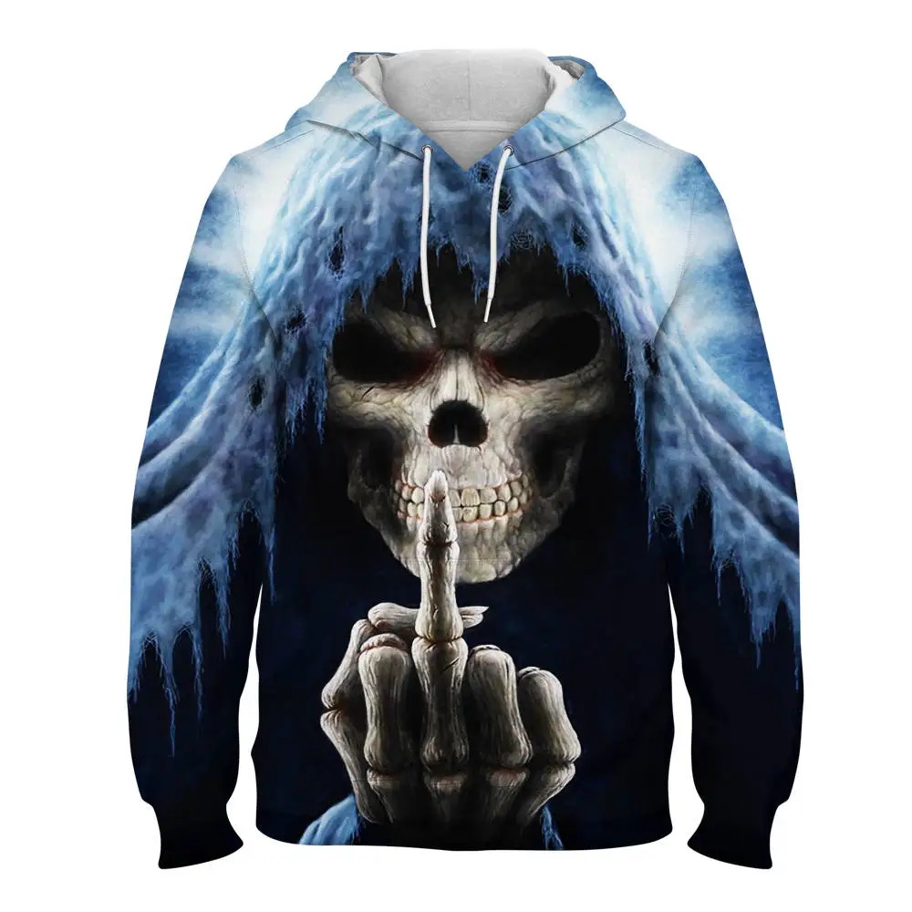 

Autumn Creative Skull Sweater Long Sleeve All-match Oversized Hoodie 3D Digital Print Skeleton Hoodie Gothic Clothes Sweatshirts