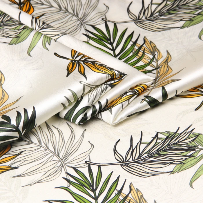 

118cm silk stretch satin fabric meter 19 mm digital inkjet silk fabric for dress spandex natural silk fabric wholesale cloth