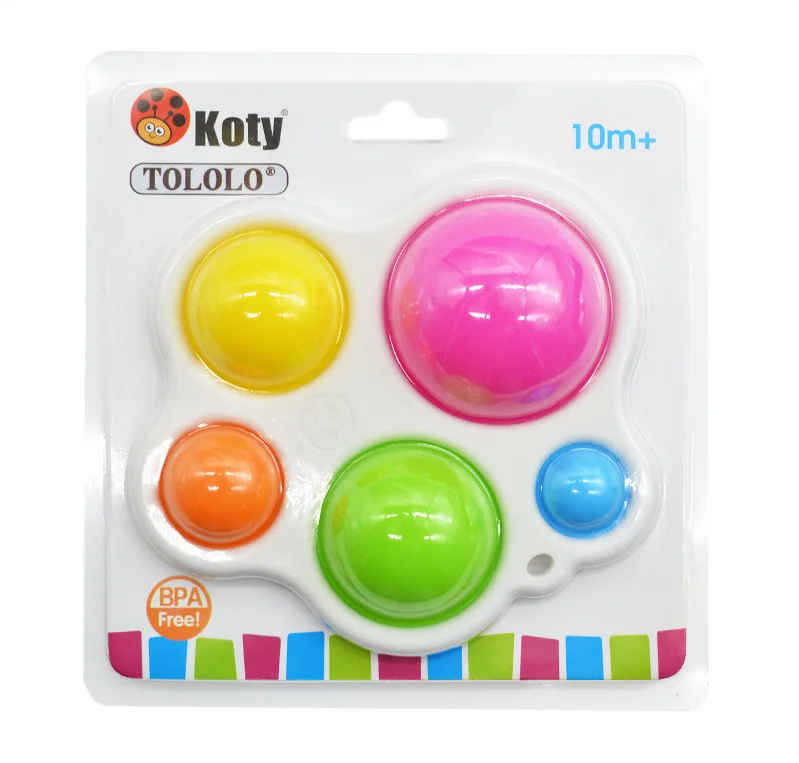 

Pop Bubble Fidget Toys Baby Colorful Exercise Attention Training Board Anti-stress Toddlers 6 Months Simple Dimple Squeeze Toys