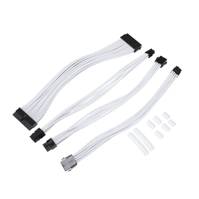 

Комплект базового удлинительного кабеля; 1 шт. Atx 24Pin/Eps 4 + 4Pin/Pci-E 8Pin/Pci-E 6Pin Удлинительный кабель питания
