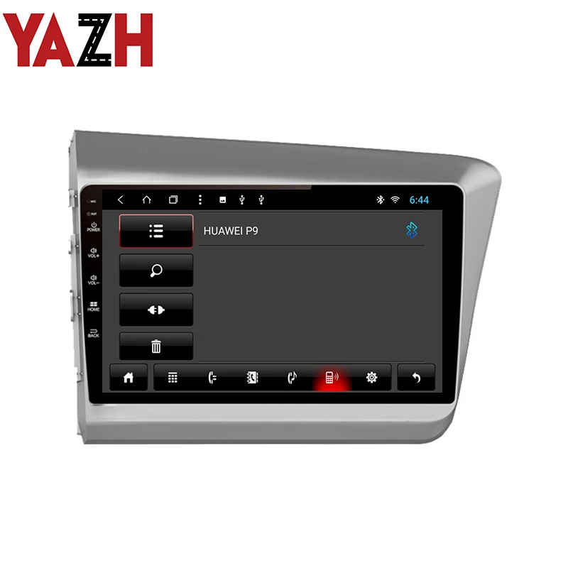 YAZH Android 9 0 центральный мультимедийный GPS для Honda Civic 2012-2015 Восьмиядерный подключи и