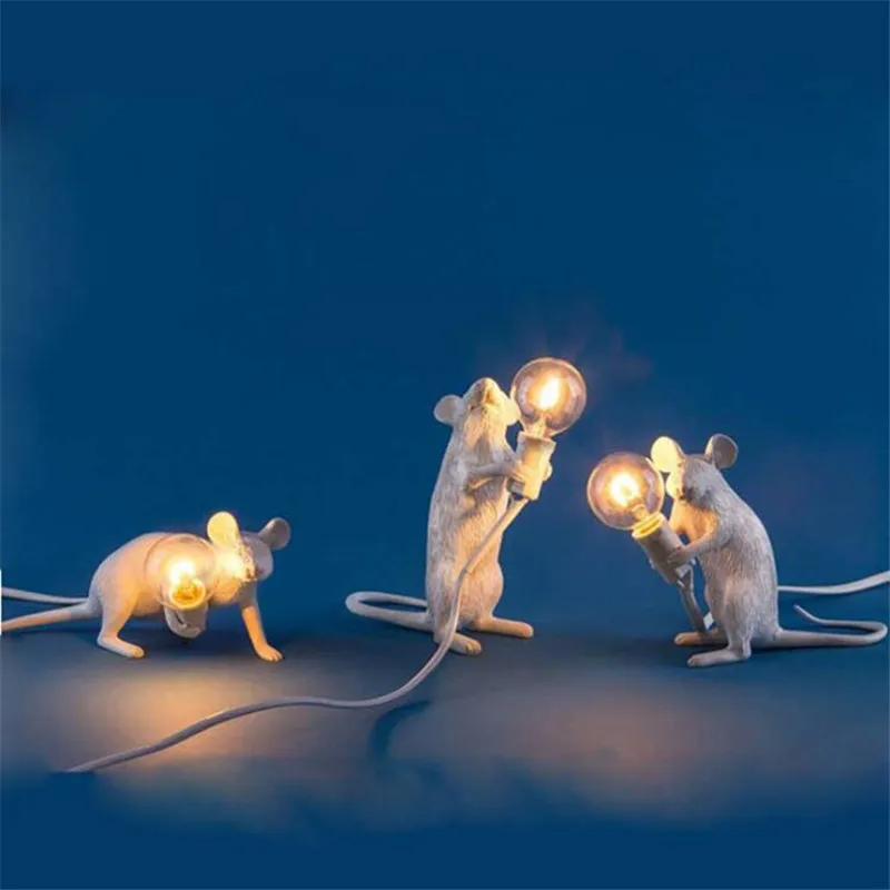 Креативная дизайнерская настольная лампа в виде мыши для фойе кровати коридора