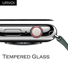 Изогнутая полная пленка URVOI для apple watch series 6 SE 5 4 3 2 1, закаленное стекло, 3D протектор экрана для iWatch, крышка объектива 40 44 мм