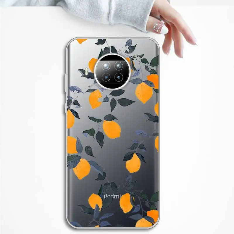 

lemon Phone Case Transparent for Xiaomi Redmi note 10 t 8 9 pro lite 11