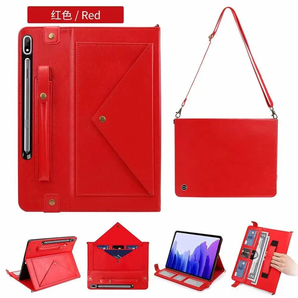 

Smart PU Leather Tablet Protect Cover For Samsung Galaxy Tab S7 Plus SM-T970/T975/T976 12.4 Inch 2020 Case Stand Shell Funda+Pen