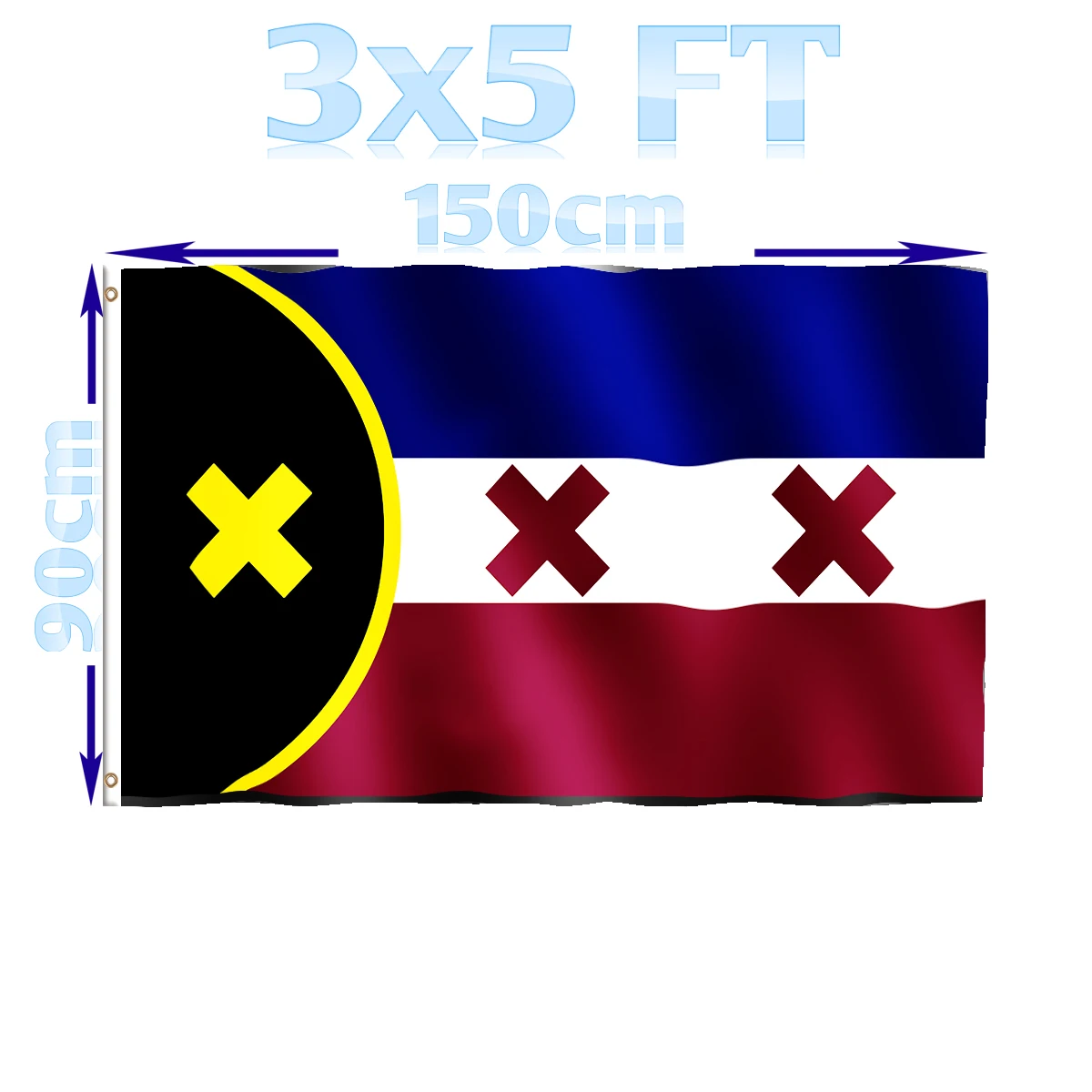 

BENFACTORY Store 3x5 Ft College Dorm Single Layer 100D Polyester Brass Grommets Lmanburg Dream SMP L'Manberg Flag