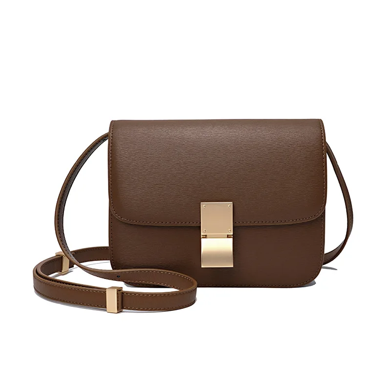 

Top Quality ! 2021 Fashion Genuine Leather Women Bag Famous Brand Handbags Female Crossbody Tofu Bag Lady Messenger Shoulder Bag