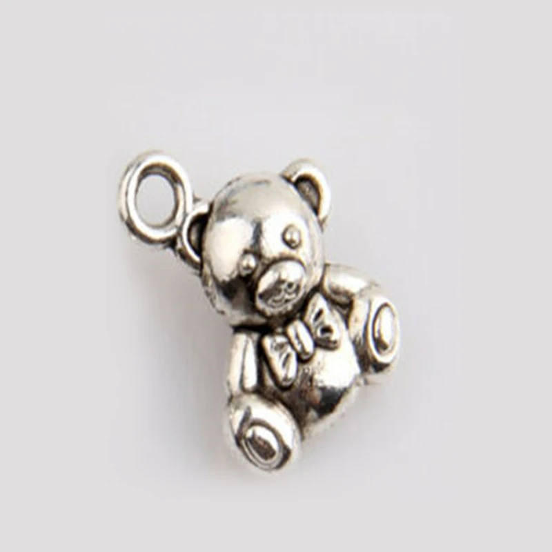 120 шт металлический Шарм детская игрушка медведь ювелирные изделия из тибетского