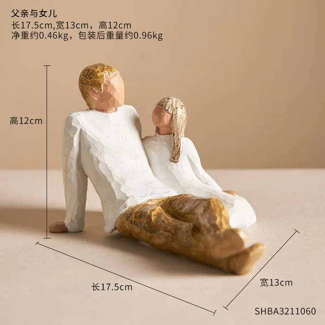

Mother's Day Birthday Christmas Wedding Gift Nordic Home Decoration People Model Living Room Accessories Family Figurines Crafts