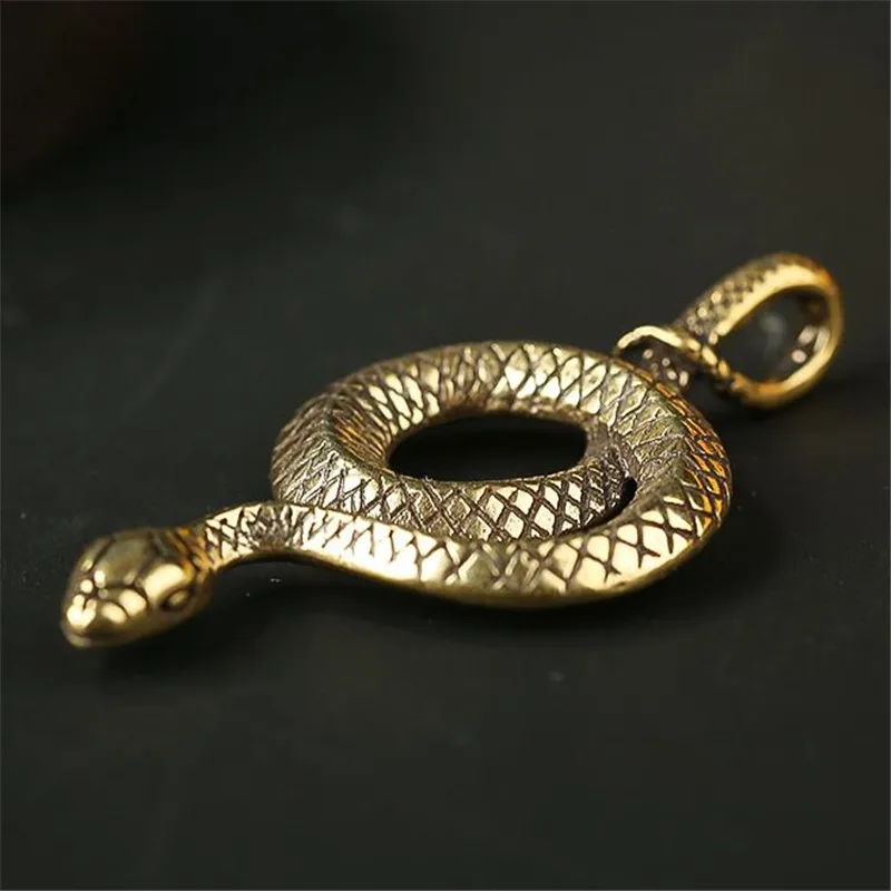 3D Brass Snake Casting Statue Mini Animal Metal Figurine Home Decor Desktop Crafts Sculpture Landscaping Decoration Gifts