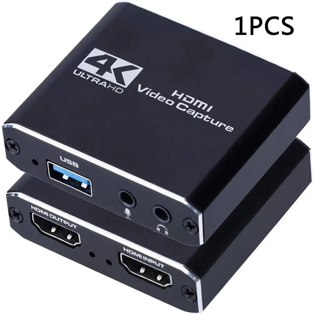 

4K 1080P HDMI-compatible Video Capture Card USB 2.0 Recorder Box Device for Live Streaming Video Recording