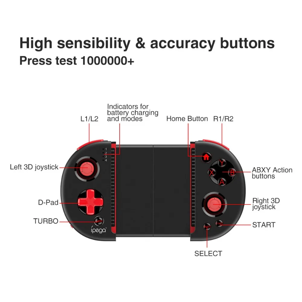 9087s bluetooth compita 4 0 joystick gamepad for phone tablet pc box gamepad game controller wireless joystick for android ios free global shipping