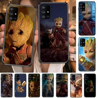 groot phone case hull for samsung galaxy a 50 51 20 71 70 40 30 10 80 e 5g s black shell art cell cove