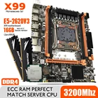 Комплект материнской платы X99 DDR4 2DDR4 DIMM с Xeon E5 2620 V3 LGA2011-3 ЦП 2*8 ГБ = 16 Гб PC4 ОЗУ 3200 МГц DDR4 Память ОЗУ REG ECC