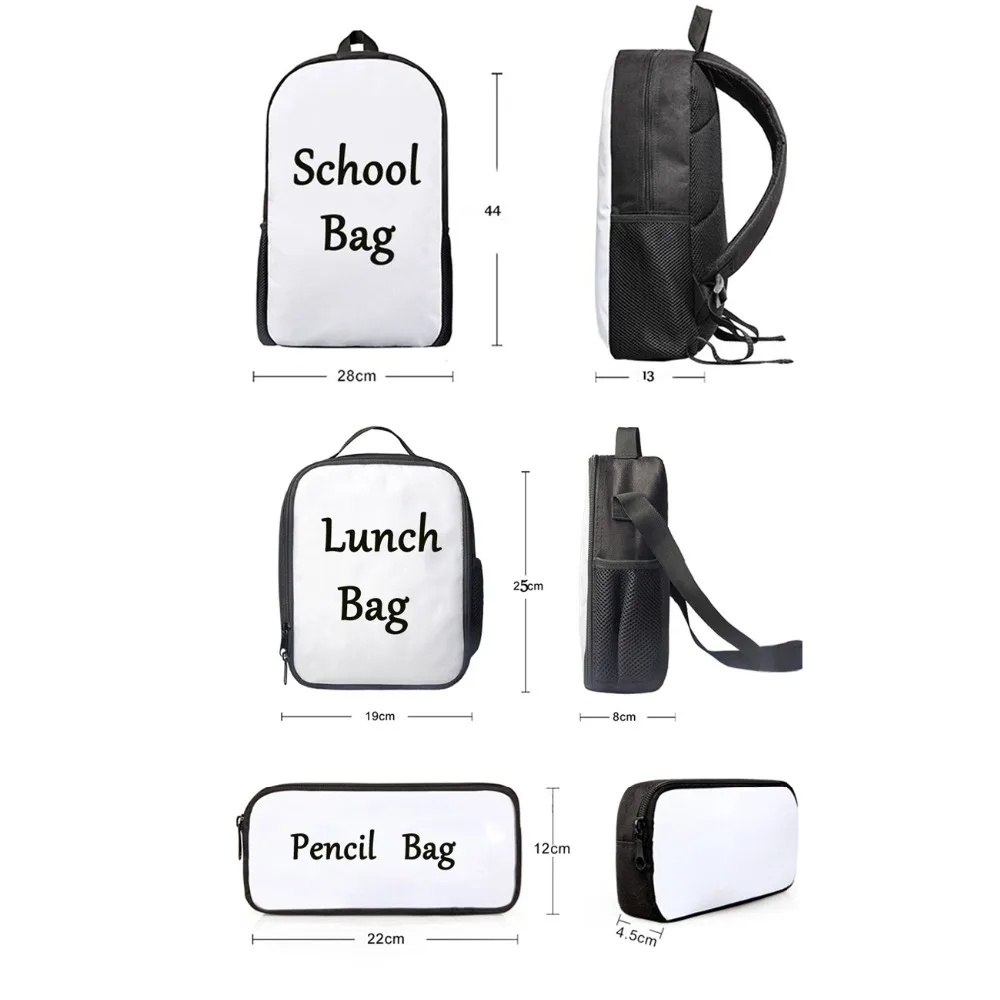 3Pcs/Set School Bag Flag Of The Oromo People Oromoo Printing for Kids Boys Girls Stylish Casual Book Bag Student School Bookbag