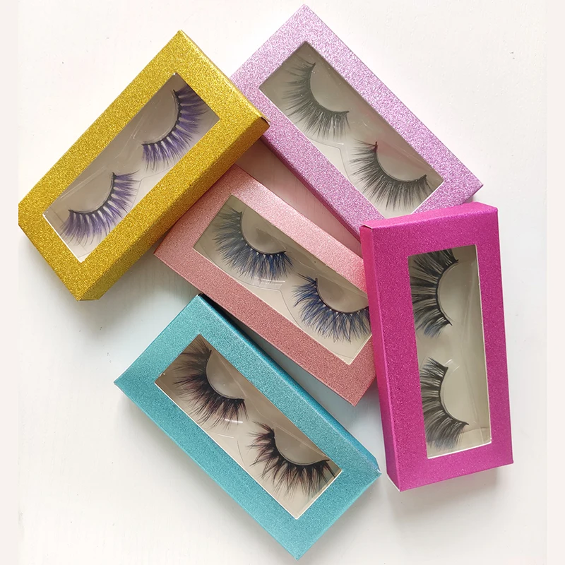 

Xinmeilin New 50/100pcs Carton Paper Packaging Box For 10-25mm Long Mink EyeLash Wholesale Bulk Cheap Pretty Lashes Storage Case