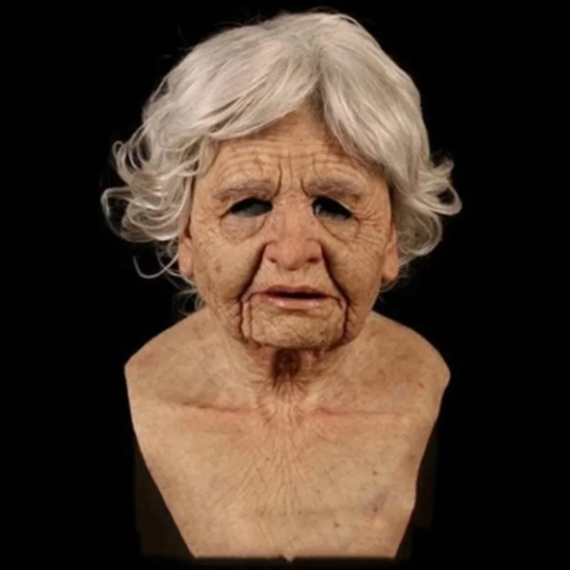 Страшная маска из латекса для старика забавная латексная Pld на всю голову косплея