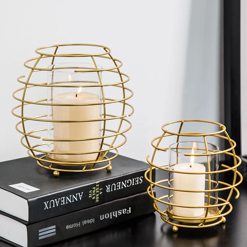 2019 креативный ins Железный подсвечник стеклянный декоративные изделия Кафе Кухня