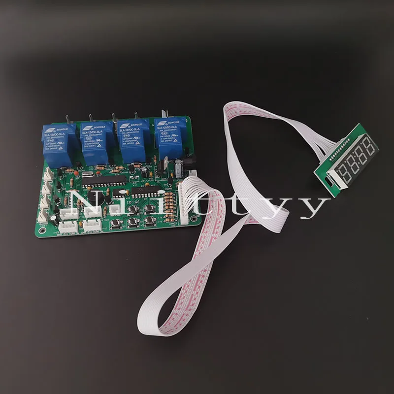 Плата управления Таймером С 4 цифрами управляемая монетами 1-4 устройства таймер