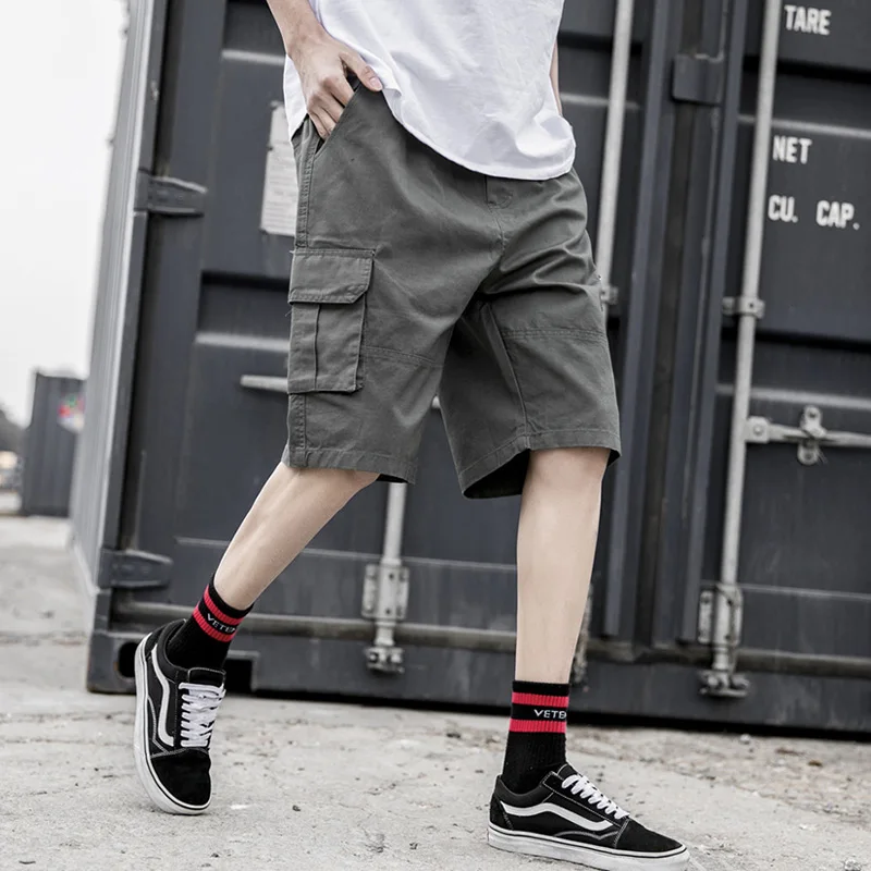 

Мужские шорты-карго в стиле милитари, 2021, новые армейские камуфляжные тактические шорты, мужские свободные рабочие повседневные шорты, зеле...