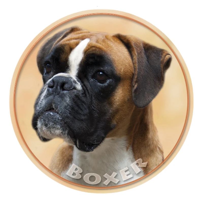 

S40318# Various Sizes PVC Decal Boxer Dog Car Sticker Waterproof For Bumper Rear Window Laptop Refrigerator Toilet