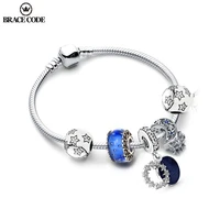 brace code women bracelets jewelry gifts snake bone chain with shiny star positioning buckle bright starry sky bracelet