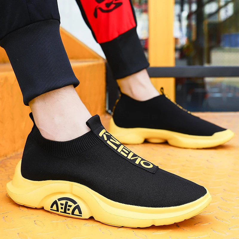 Мужские сетчатые кроссовки повседневные на шнуровке дышащие Нескользящие для