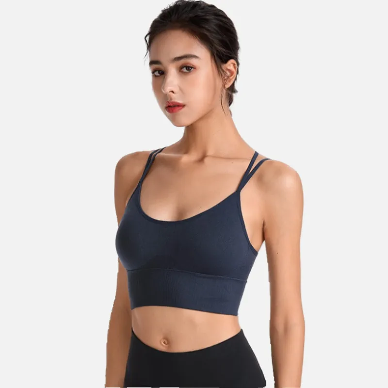 

Slender Cross Yoga Sports Bra Beauty Back Quick-drying Shockproof Running Fitness Sports Underwear Gym Workout Top 2021 New