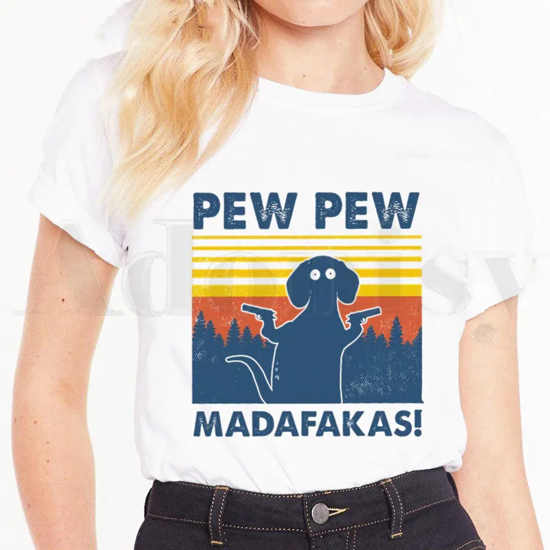 Pew Madafakas Новинка забавная женская футболка с котом мультяшная Футболка Harajuku