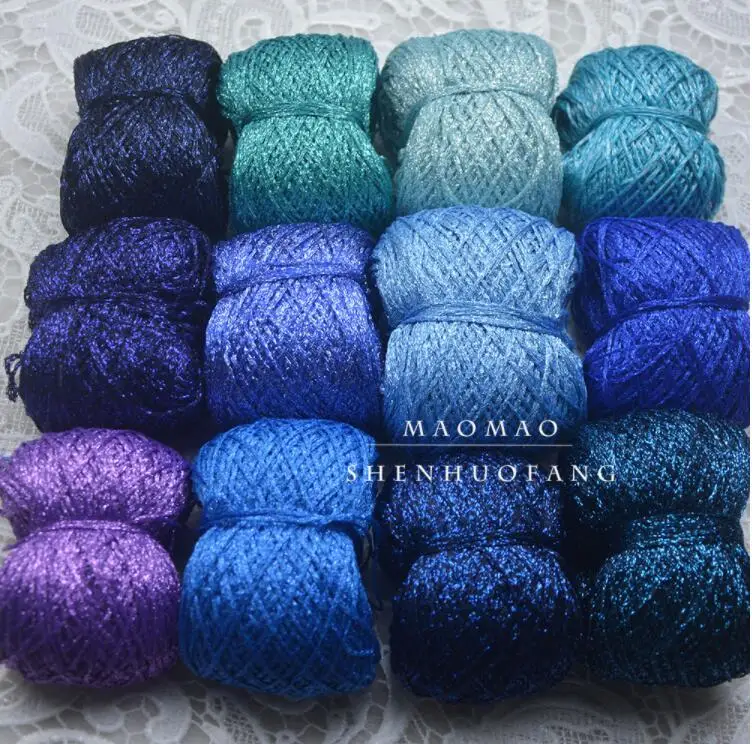 50 г/лот металлическая пряжа для вязания крючком хлопковая вязания|Пряжа| |