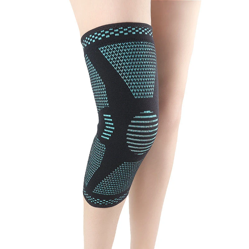 Newest Knitting Men And Women Sports Silicone Knee Pads Running Basketball Climbing Gear Riding Spring Knitted Knee Pads 1pcs