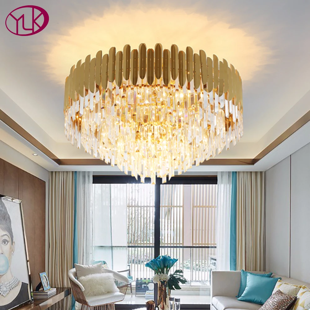 Youlaike Потолочный Светильник Люстра Спальня Гостиная Хрустальная Лампа Роскошные