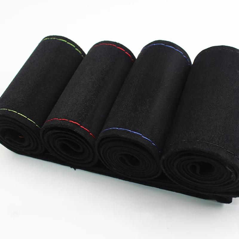 Замшевый чехол для руля 38 см сделай сам с иглами и ниткой Opel BMW Benz Hyundai Kia Ford VW Skoda