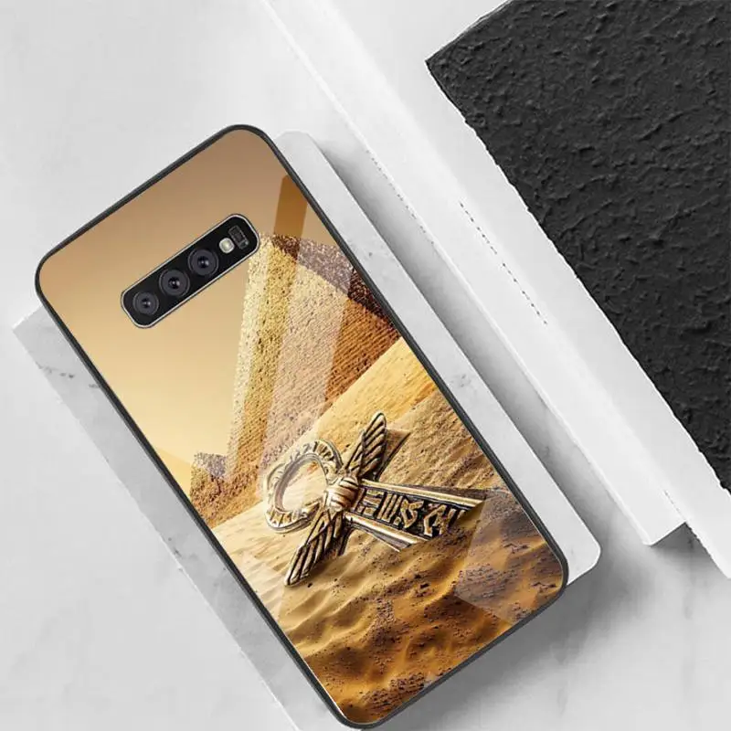 

Ancient Egyptian culture Case Back Cover For Samsung Cases S20 Plus S10 NOTE 8 9 10 10PRO Tempered Glass Soft Silicone Edge